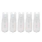 5Pcs G9 LED Bulb Brightness Dimmable High Color Rendering White Shell 22 LEDs Light Bulb for Landscape Lights AC 220V Warm Light