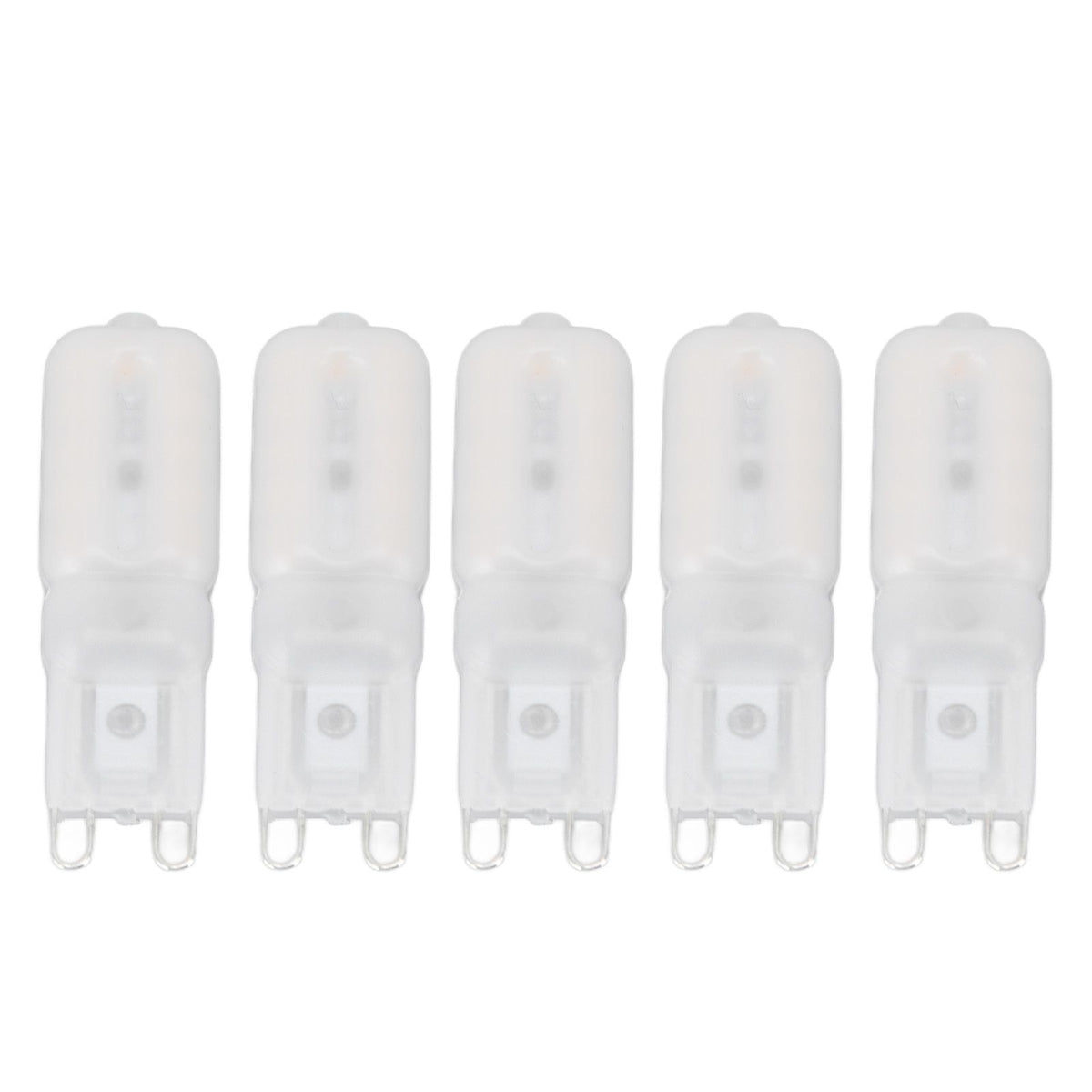 5Pcs G9 LED Bulb Brightness Dimmable High Color Rendering White Shell 22 LEDs Light Bulb for Landscape Lights AC 220V Warm Light