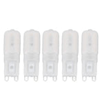 5Pcs G9 LED Bulb Brightness Dimmable High Color Rendering White Shell 22 LEDs Light Bulb for Landscape Lights AC 220V Warm Light
