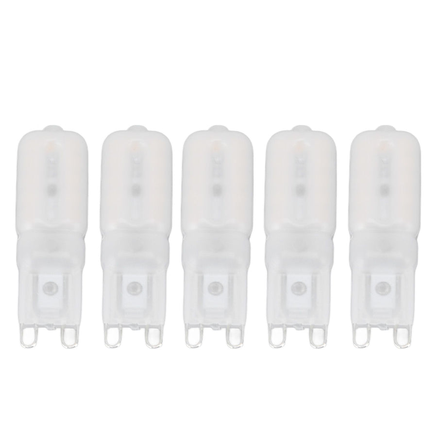 5Pcs G9 LED Bulb Brightness Dimmable High Color Rendering White Shell 22 LEDs Light Bulb for Landscape Lights AC 220V Warm Light