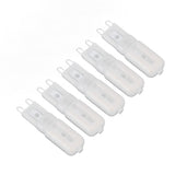 5Pcs G9 LED Bulb Brightness Dimmable High Color Rendering White Shell 22 LEDs Light Bulb for Landscape Lights AC 220V Warm Light