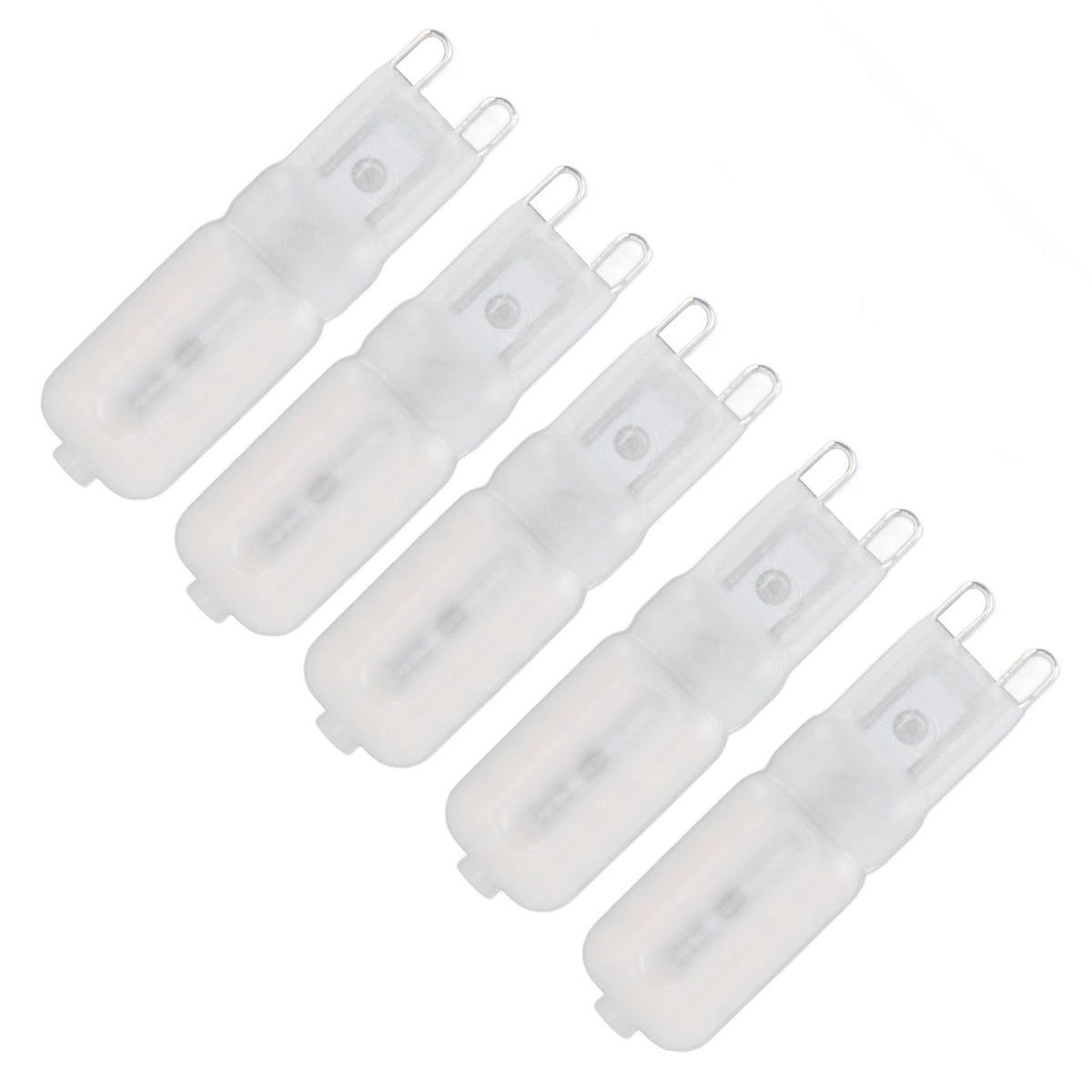 5Pcs G9 LED Bulb Brightness Dimmable High Color Rendering White Shell 22 LEDs Light Bulb for Landscape Lights AC 220V Warm Light