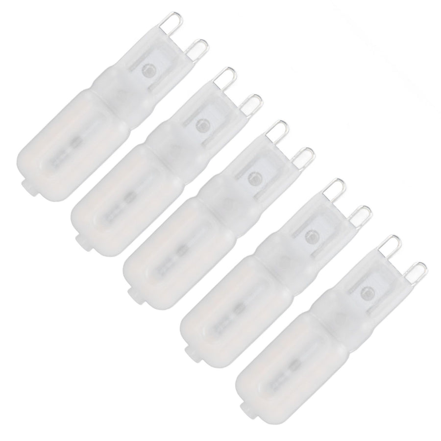 5Pcs G9 LED Bulb Brightness Dimmable High Color Rendering White Shell 22 LEDs Light Bulb for Landscape Lights AC 220V Warm Light
