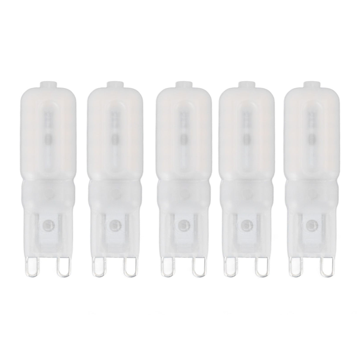 5Pcs G9 LED Bulb Brightness Dimmable High Color Rendering White Shell 22 LEDs Light Bulb for Landscape Lights AC 220V Warm Light