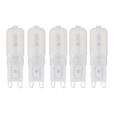 5Pcs G9 LED Bulb Brightness Dimmable High Color Rendering White Shell 22 LEDs Light Bulb for Landscape Lights AC 220V Warm Light