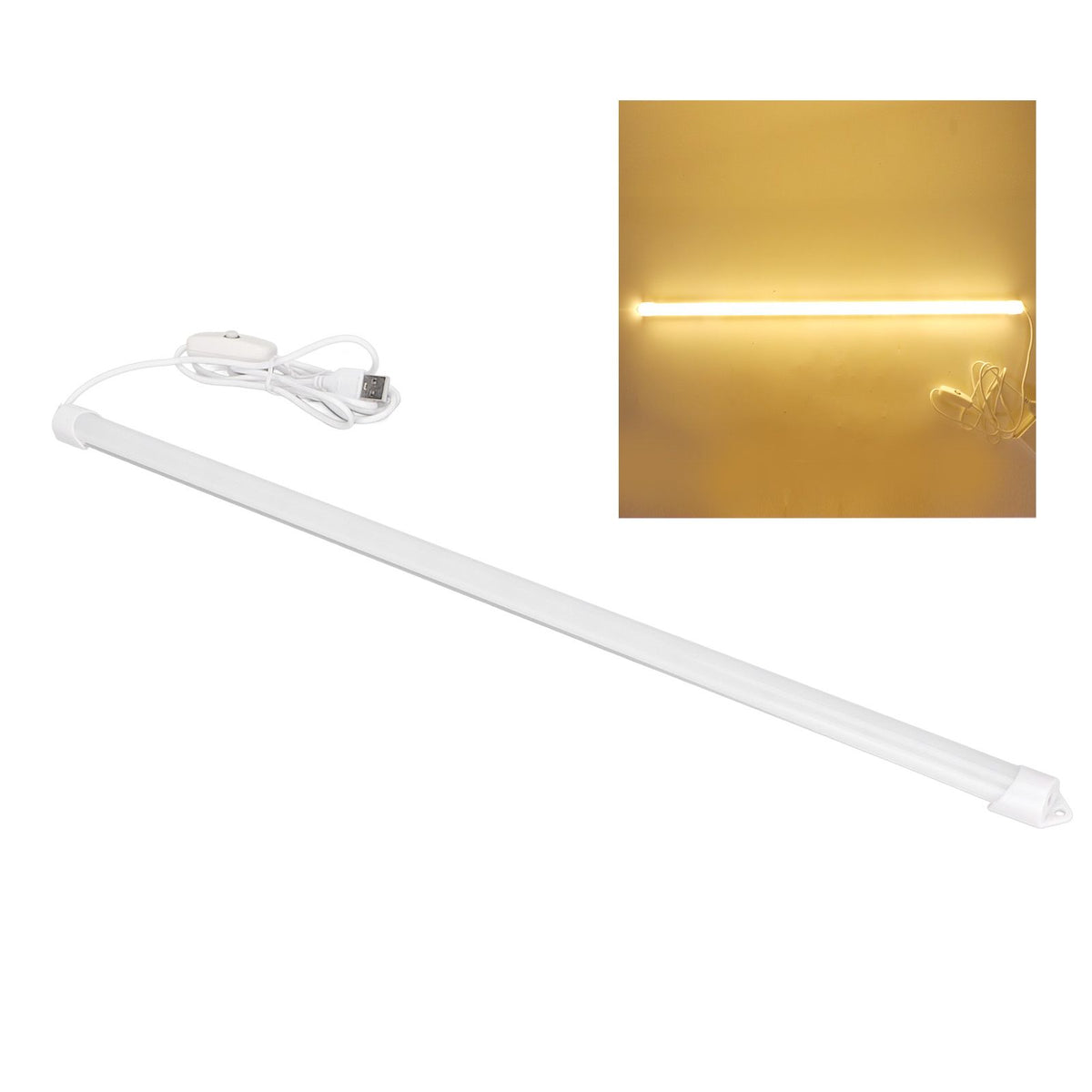 LED Reading Light High Brightness 35 LEDs Warm White USB Eye Protection Desk Lamp for Dormitory Bedroom Cabinet Study