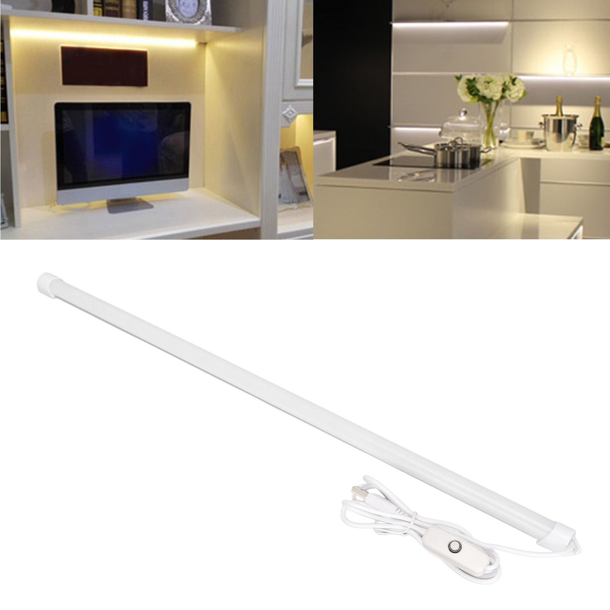LED Reading Light High Brightness 35 LEDs Warm White USB Eye Protection Desk Lamp for Dormitory Bedroom Cabinet Study