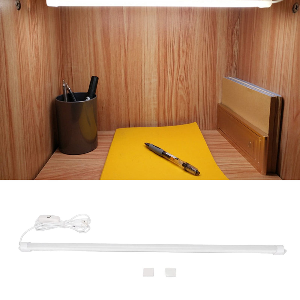 LED Reading Light High Brightness 35 LEDs Warm White USB Eye Protection Desk Lamp for Dormitory Bedroom Cabinet Study