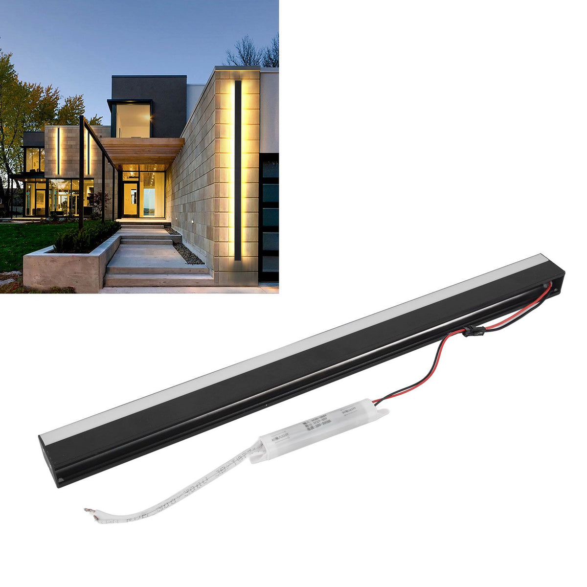 Modern LED Wall Light IP43 Waterproof Garden Strip Wall Lamp for Courtyard Passage 85‑265V