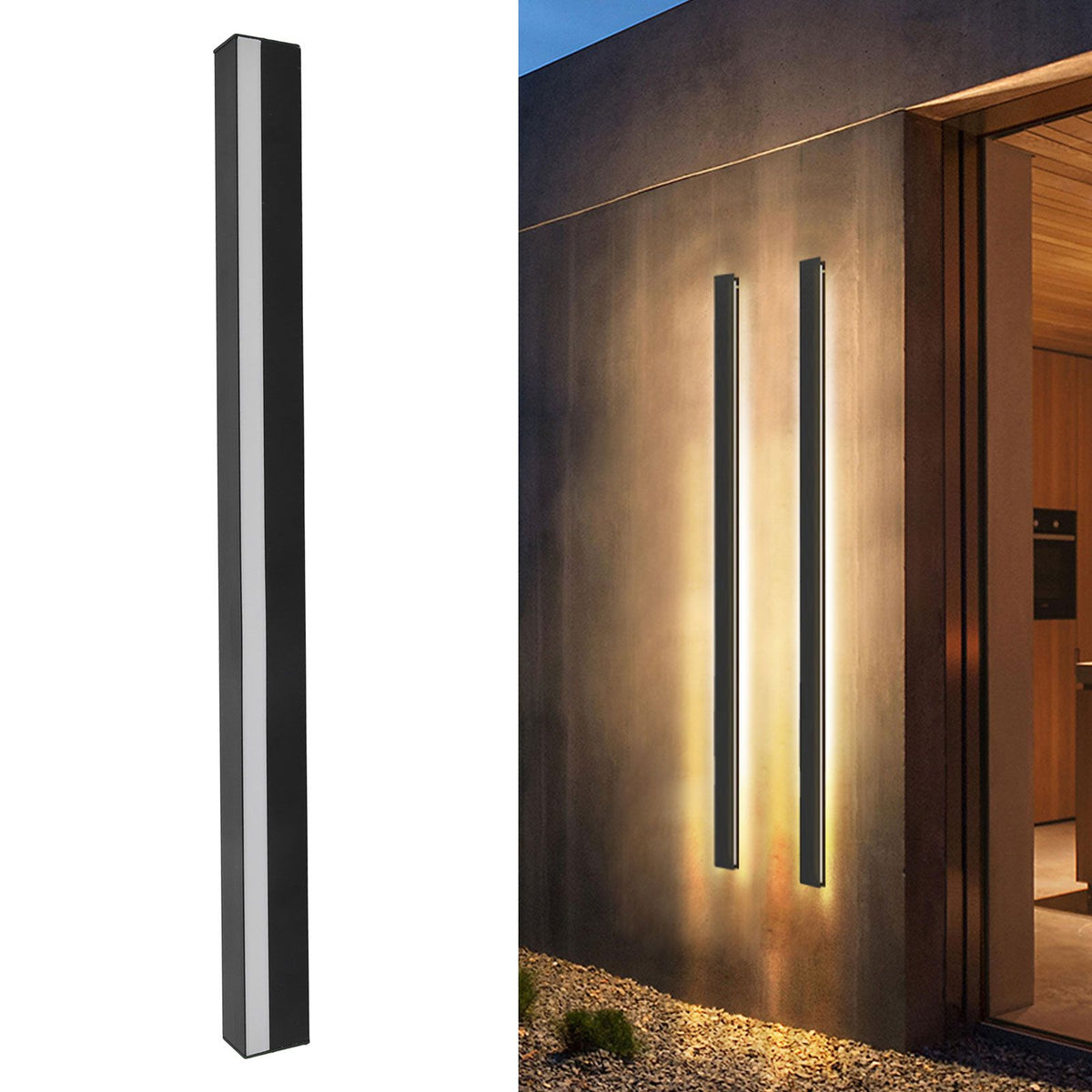Modern LED Wall Light IP43 Waterproof Garden Strip Wall Lamp for Courtyard Passage 85‑265V