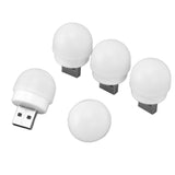 5pcs USB Night Lights Plug In Energy Saving Eye Protection Mini LED Bulb for Bedroom Bathroom Nursery Hallway White Light 5PCS