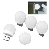 5pcs USB Night Lights Plug In Energy Saving Eye Protection Mini LED Bulb for Bedroom Bathroom Nursery Hallway White Light 5PCS