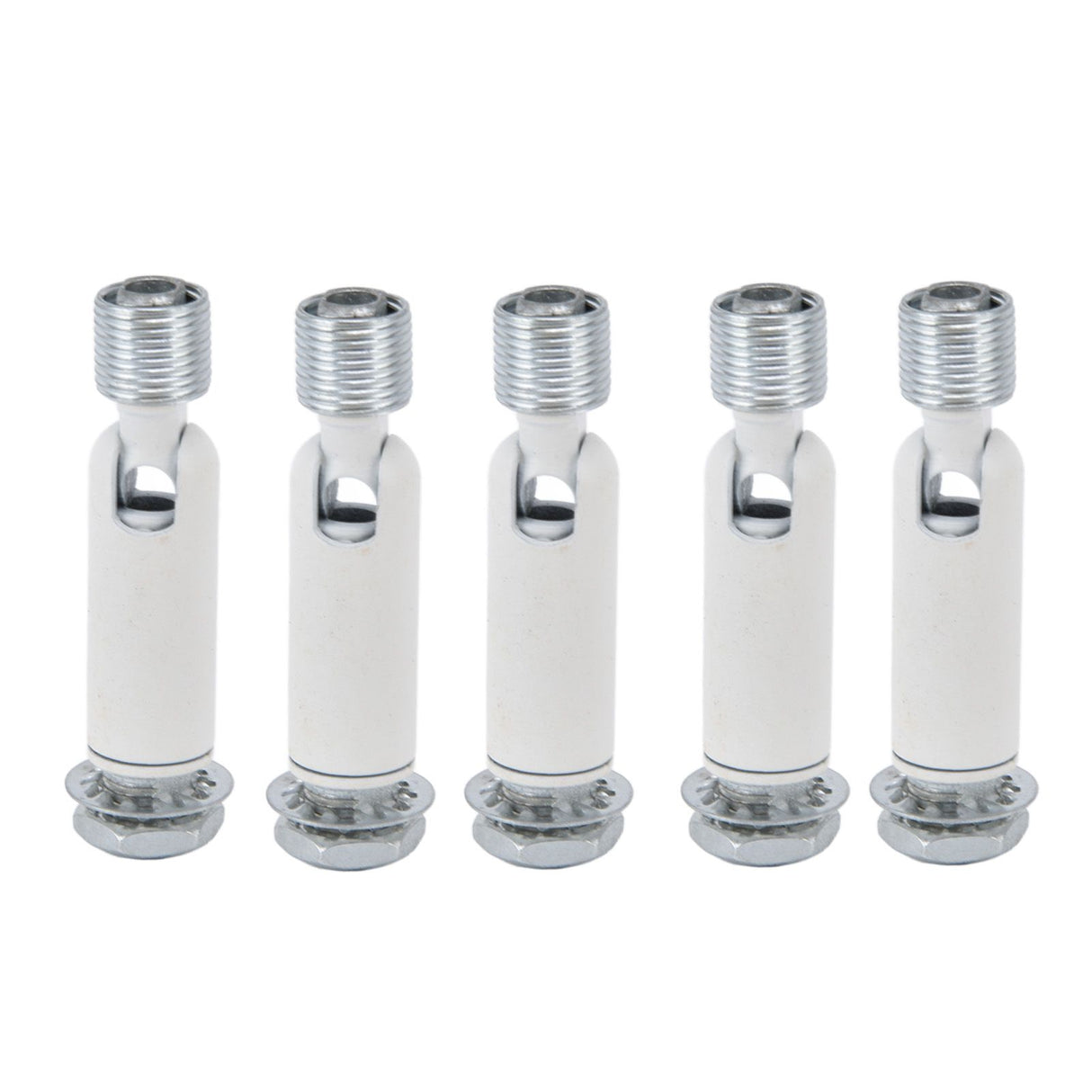 5Pcs M10 Sloped Ceiling Adapter for Ceiling Lamp Pendant Light Chandelier Track Suspension Accessories M10 External Gear Steering Joint White