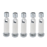 5Pcs M10 Sloped Ceiling Adapter for Ceiling Lamp Pendant Light Chandelier Track Suspension Accessories M10 External Gear Steering Joint White
