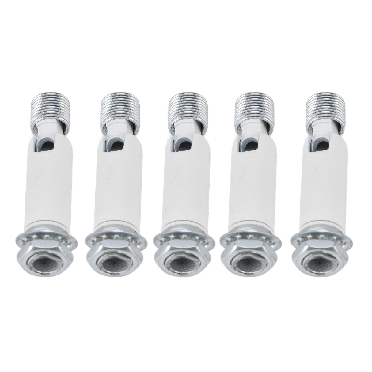 5Pcs M10 Sloped Ceiling Adapter for Ceiling Lamp Pendant Light Chandelier Track Suspension Accessories M10 External Gear Steering Joint White