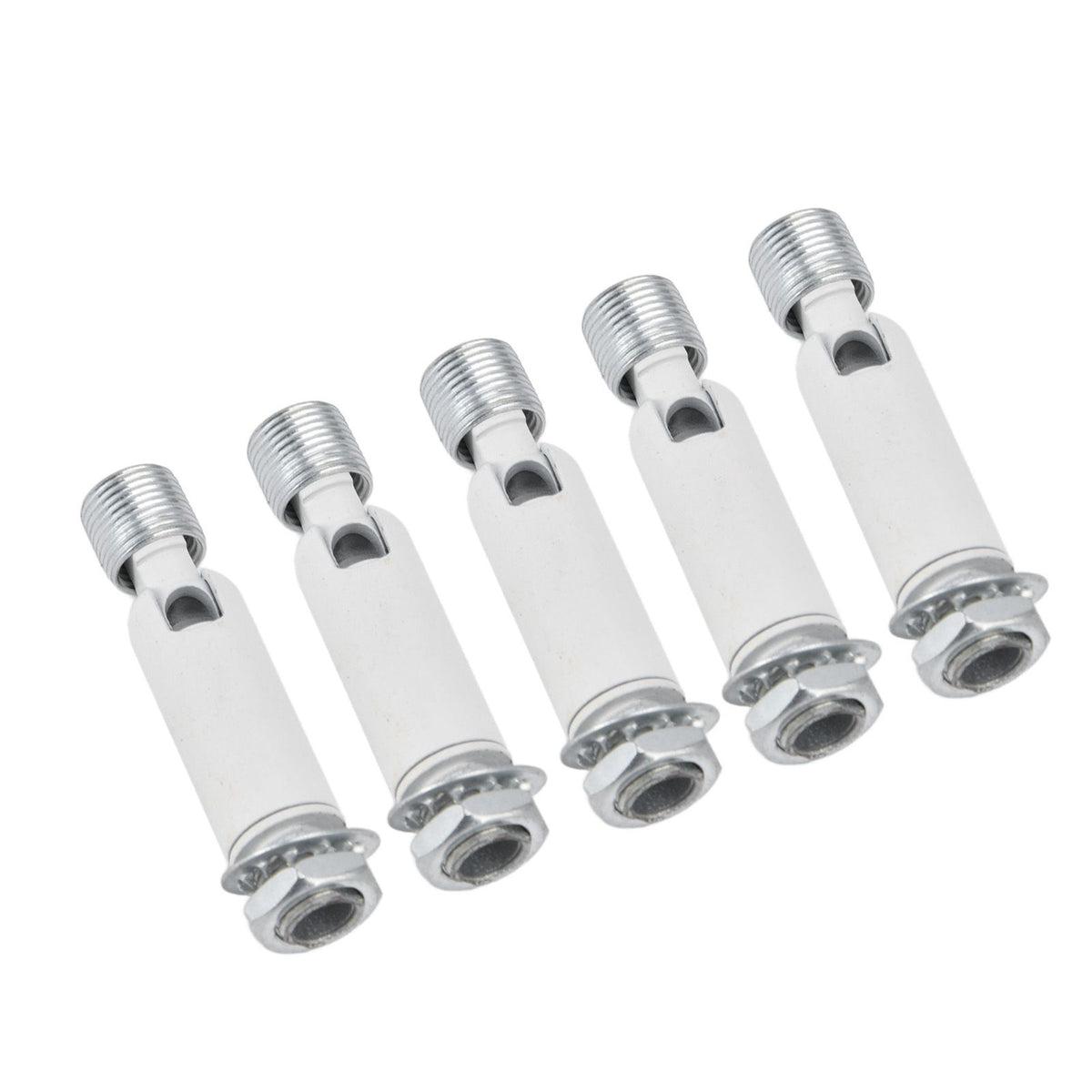 5Pcs M10 Sloped Ceiling Adapter for Ceiling Lamp Pendant Light Chandelier Track Suspension Accessories M10 External Gear Steering Joint White