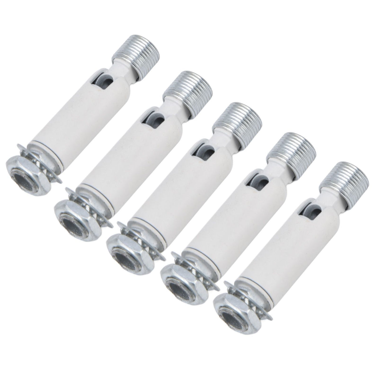 5Pcs M10 Sloped Ceiling Adapter for Ceiling Lamp Pendant Light Chandelier Track Suspension Accessories M10 External Gear Steering Joint White