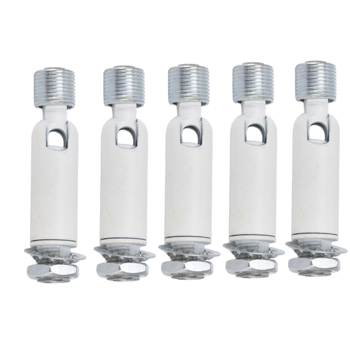5Pcs M10 Sloped Ceiling Adapter for Ceiling Lamp Pendant Light Chandelier Track Suspension Accessories M10 External Gear Steering Joint White