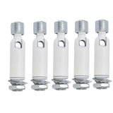5Pcs M10 Sloped Ceiling Adapter for Ceiling Lamp Pendant Light Chandelier Track Suspension Accessories M10 External Gear Steering Joint White - 45-Degree Angle
