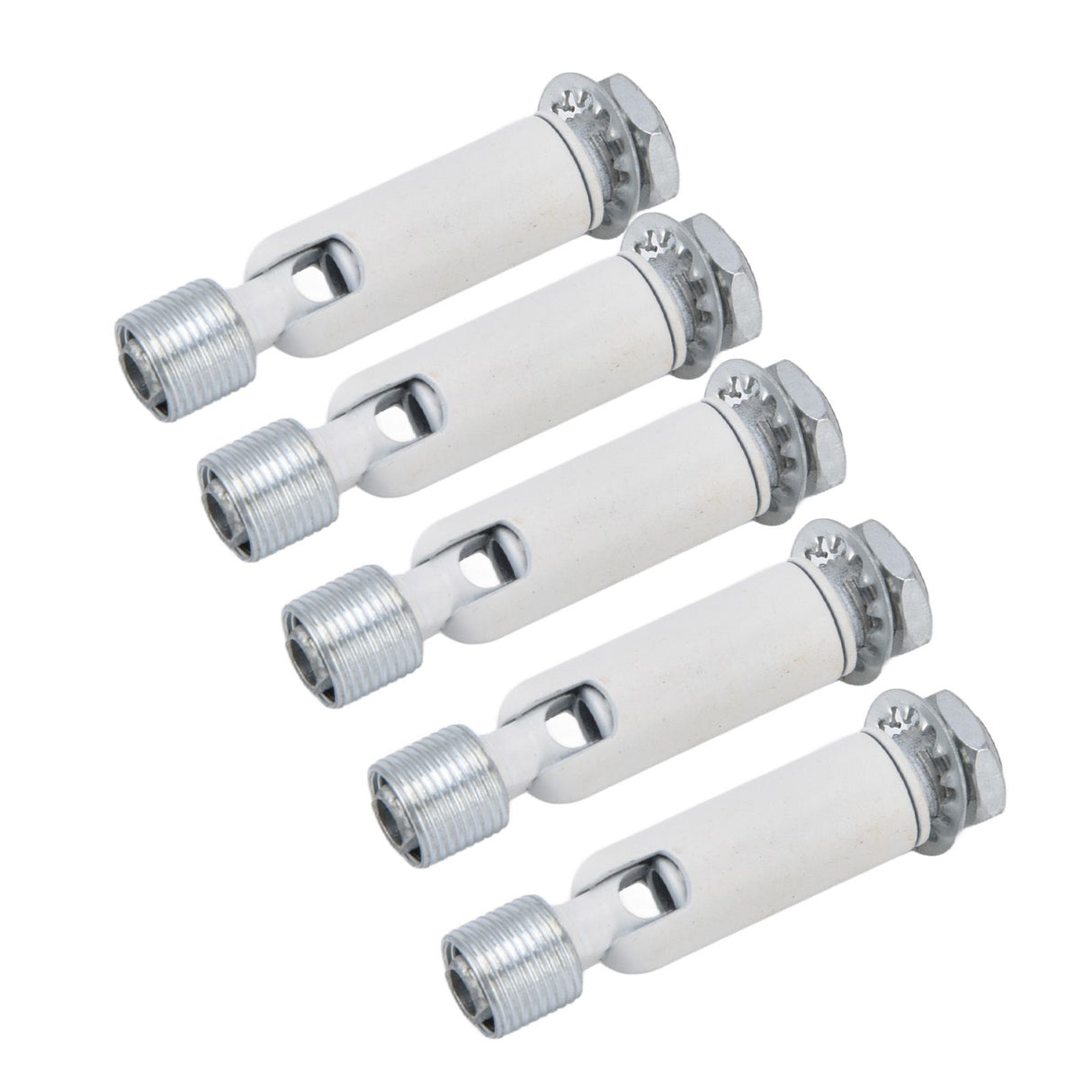 5Pcs M10 Sloped Ceiling Adapter for Ceiling Lamp Pendant Light Chandelier Track Suspension Accessories M10 External Gear Steering Joint White