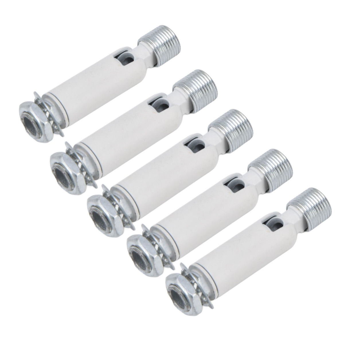 5Pcs M10 Sloped Ceiling Adapter for Ceiling Lamp Pendant Light Chandelier Track Suspension Accessories M10 External Gear Steering Joint White