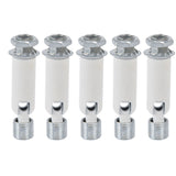 5Pcs M10 Sloped Ceiling Adapter for Ceiling Lamp Pendant Light Chandelier Track Suspension Accessories M10 External Gear Steering Joint White