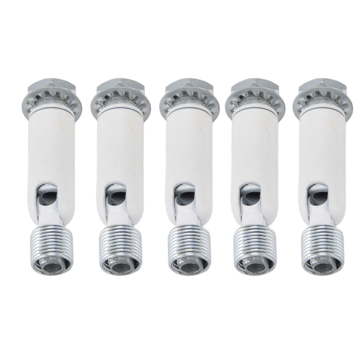 5Pcs M10 Sloped Ceiling Adapter for Ceiling Lamp Pendant Light Chandelier Track Suspension Accessories M10 External Gear Steering Joint White