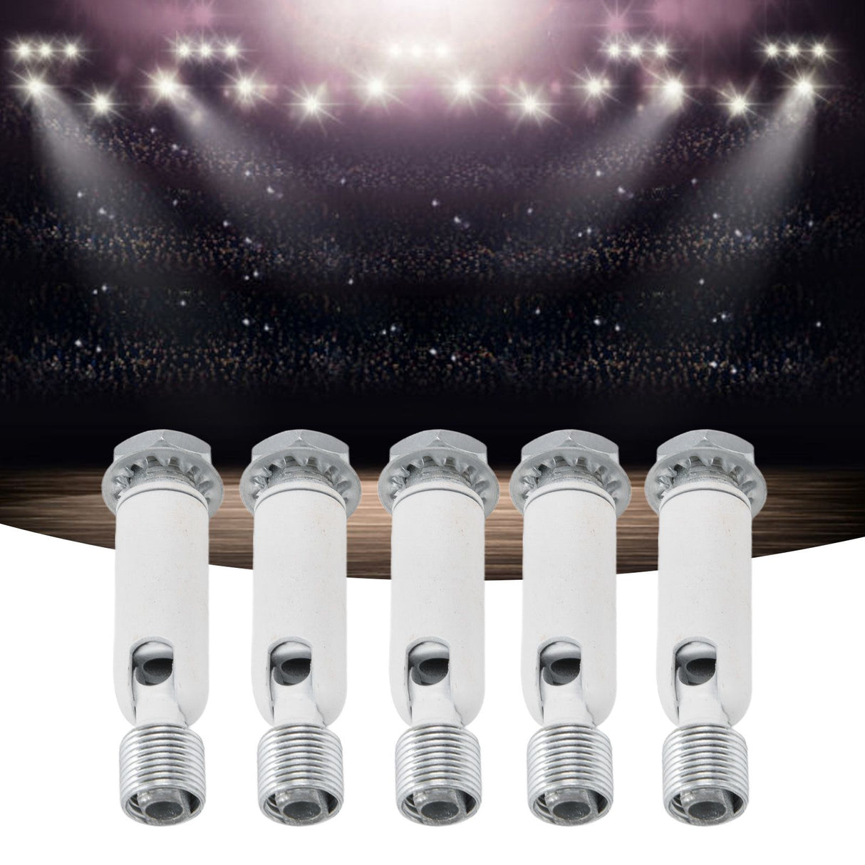 5Pcs M10 Sloped Ceiling Adapter for Ceiling Lamp Pendant Light Chandelier Track Suspension Accessories M10 External Gear Steering Joint White