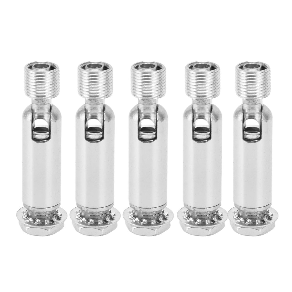 5Pcs M10 Sloped Ceiling Adapter for Ceiling Lamp Pendant Light Chandelier Track Suspension Accessories M10 External Gear Steering Joint Chrome