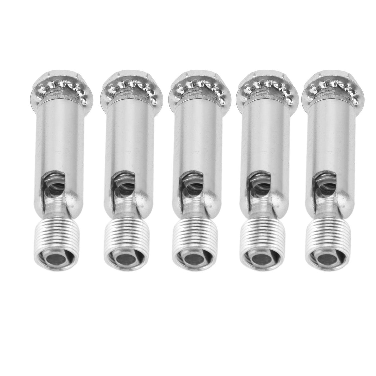 5Pcs M10 Sloped Ceiling Adapter for Ceiling Lamp Pendant Light Chandelier Track Suspension Accessories M10 External Gear Steering Joint Chrome