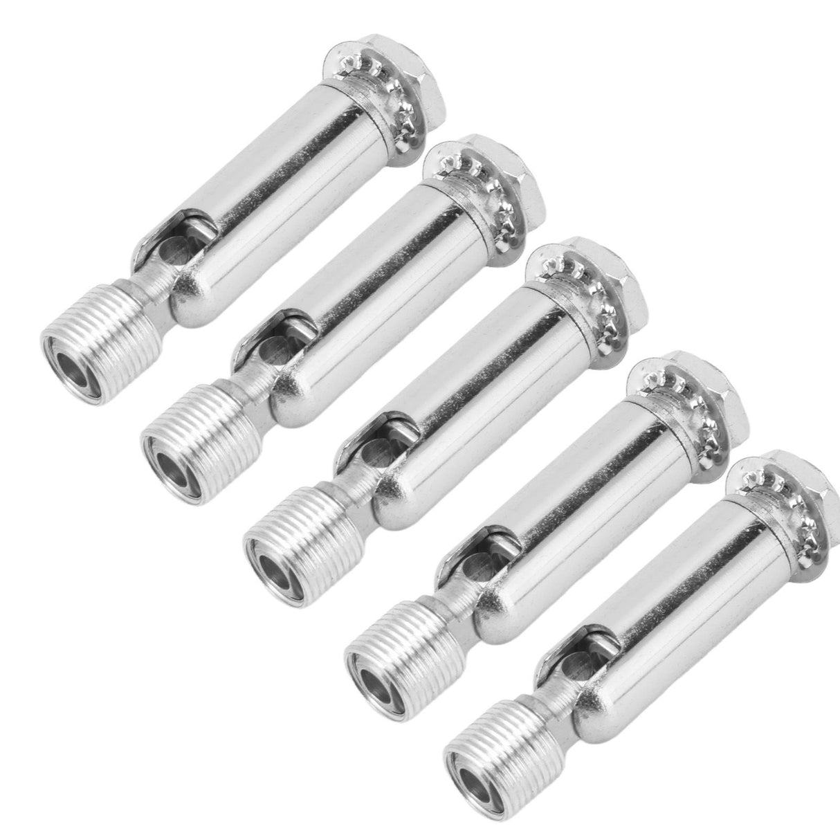 5Pcs M10 Sloped Ceiling Adapter for Ceiling Lamp Pendant Light Chandelier Track Suspension Accessories M10 External Gear Steering Joint Chrome