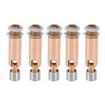 5Pcs M10 Sloped Ceiling Adapter for Ceiling Lamp Pendant Light Chandelier Track Suspension Accessories M10 External Gear Steering Joint Rose Gold