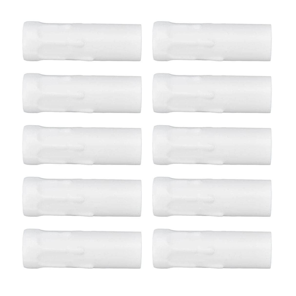 10Pcs E14 Metal Tube for Candle Lamp Holder Lamp Base Lighting Accessories 25x80mm White