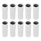 10Pcs E14 Metal Tube for Candle Lamp Holder Lamp Base Lighting Accessories 25x80mm White
