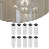 10Pcs E14 Metal Tube for Candle Lamp Holder Lamp Base Lighting Accessories 25x80mm White - Extra Image