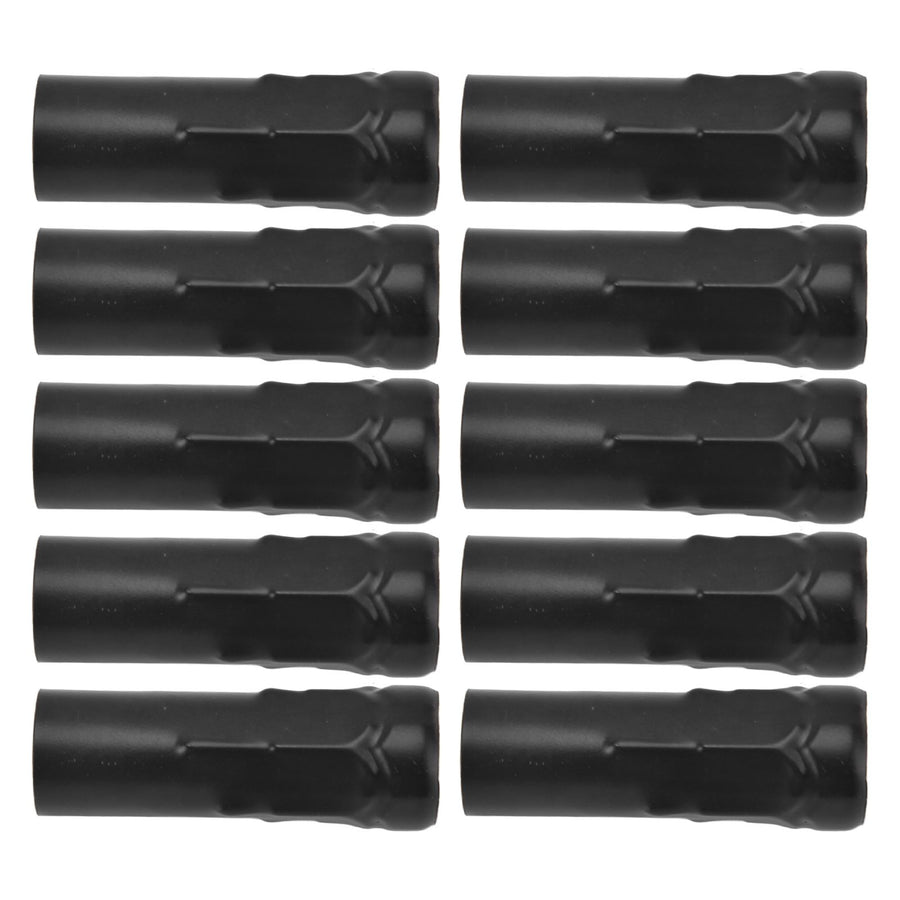 10Pcs E14 Metal Tube for Candle Lamp Holder Lamp Base Lighting Accessories 25x80mm Black