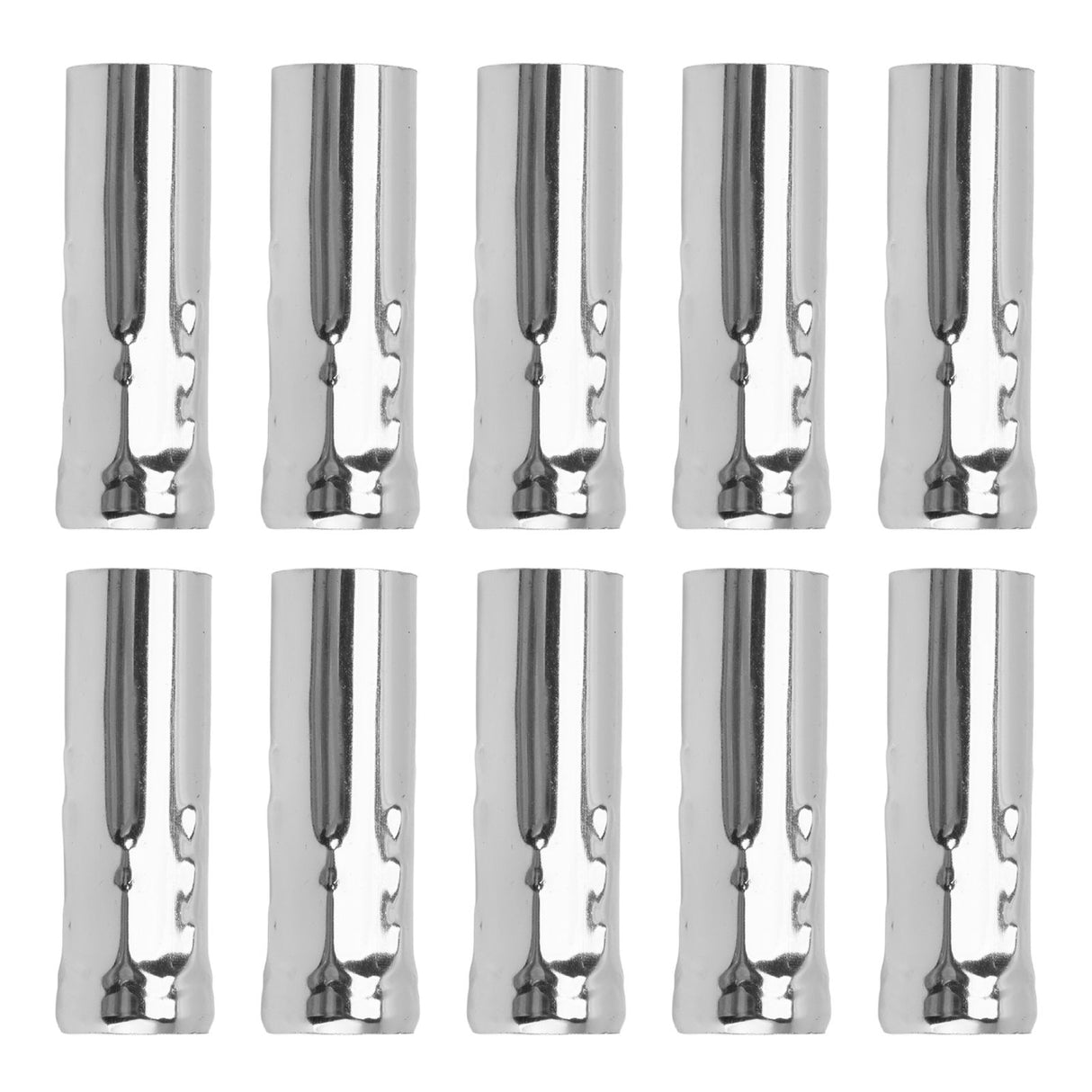 10Pcs E14 Metal Tube for Candle Lamp Holder Lamp Base Lighting Accessories 25x80mm Chrome