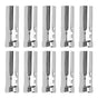 10Pcs E14 Metal Tube for Candle Lamp Holder Lamp Base Lighting Accessories 25x80mm Chrome
