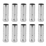 10Pcs E14 Metal Tube for Candle Lamp Holder Lamp Base Lighting Accessories 25x80mm Chrome - Side View