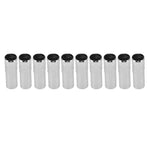 10Pcs E14 Metal Tube for Candle Lamp Holder Lamp Base Lighting Accessories 25x80mm Chrome