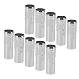 10Pcs E14 Metal Tube for Candle Lamp Holder Lamp Base Lighting Accessories 25x80mm Chrome