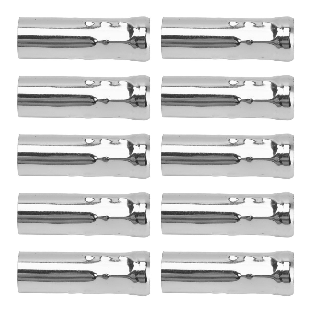 10Pcs E14 Metal Tube for Candle Lamp Holder Lamp Base Lighting Accessories 25x80mm Chrome
