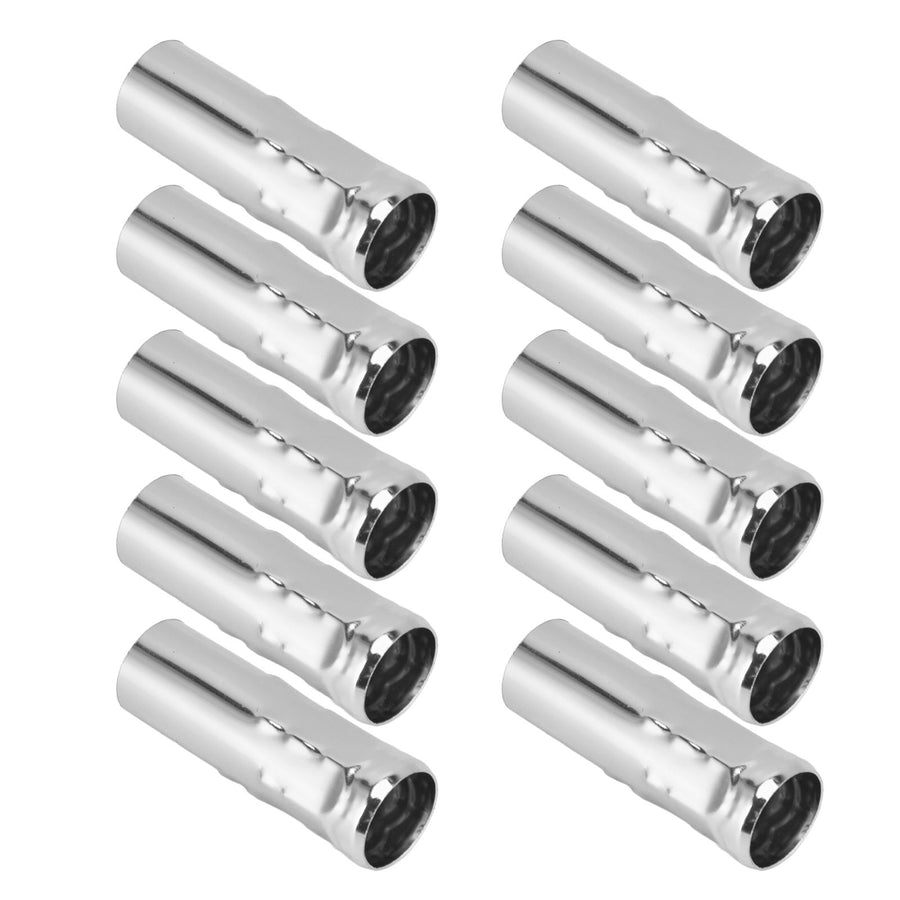 10Pcs E14 Metal Tube for Candle Lamp Holder Lamp Base Lighting Accessories 25x80mm Chrome