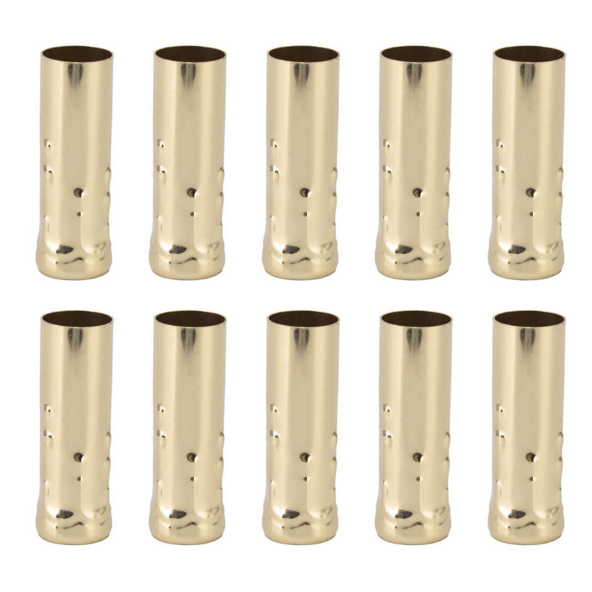 10Pcs E14 Metal Tube for Candle Lamp Holder Lamp Base Lighting Accessories 25x80mm Gold