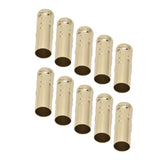 10Pcs E14 Metal Tube for Candle Lamp Holder Lamp Base Lighting Accessories 25x80mm Gold