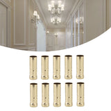 10Pcs E14 Metal Tube for Candle Lamp Holder Lamp Base Lighting Accessories 25x80mm Gold - Extra Image