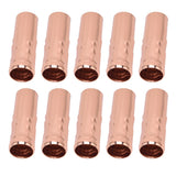 10Pcs E14 Metal Tube for Candle Lamp Holder Lamp Base Lighting Accessories 25x80mm Rose Gold - Front View