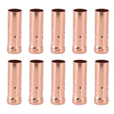 10Pcs E14 Metal Tube for Candle Lamp Holder Lamp Base Lighting Accessories 25x80mm Rose Gold