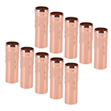 10Pcs E14 Metal Tube for Candle Lamp Holder Lamp Base Lighting Accessories 25x80mm Rose Gold - 45-Degree Angle