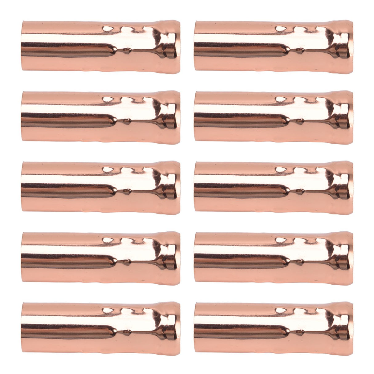 10Pcs E14 Metal Tube for Candle Lamp Holder Lamp Base Lighting Accessories 25x80mm Rose Gold